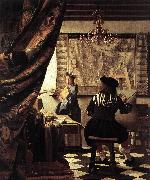 VERMEER VAN DELFT, Jan The Art of Painting er oil